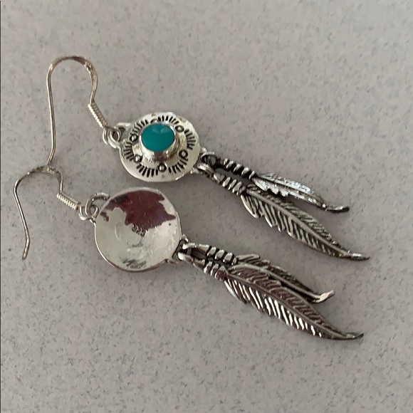 Sterling Silver Turquoise earrings - Picture 5 of 6